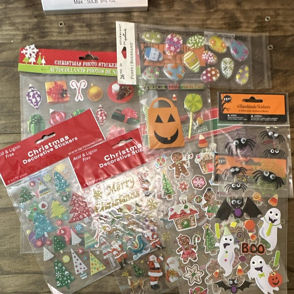 Scrapbooking Stickers Puffy Handmade Christmas Halloween